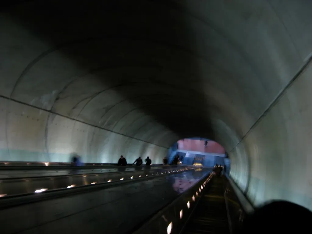 Escalators going in different directions representing the choice between CTO models