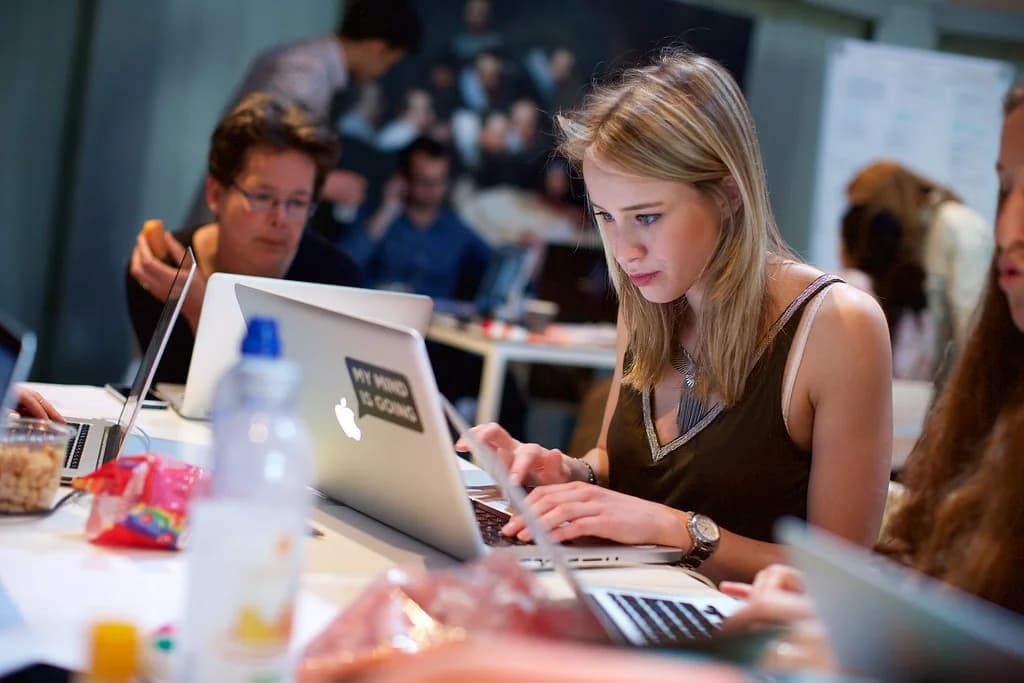 Workshop participants collaborating during a bootcamp session